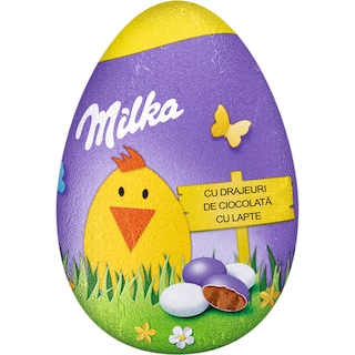 Milka | Oua de ciocolata cu drajeuri 50g