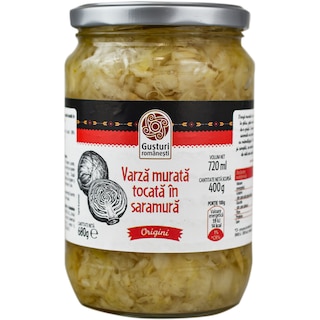 Gusturi romanesti | Varza murata tocata in saramura 680g