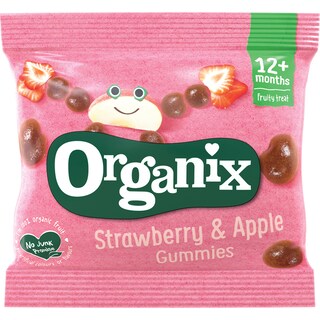 Organix | Jeleuri bio cu mar si capsuni 12+ luni, 12g