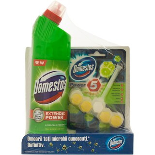 Domestos | Pachet dezinfectant Pine si Power5 Lime 2 bucati 750ml+55g