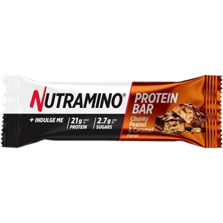 Nutramino | Baton proteic cu alune si caramel 64g