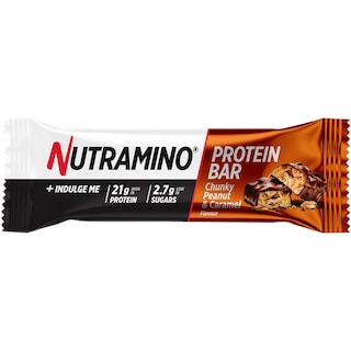 Nutramino | Baton proteic cu alune si caramel 64g