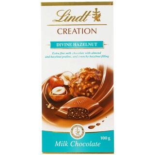 Lindt | Ciocolata cu lapte cu crema de migdale si alune 100g