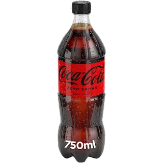 Coca-Cola Zero Zahar | Bautura racoritoare carbogazoasa cu indulcitori 750ml