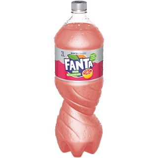 Fanta Zero Zahar | Bautura racoritoare carbogazoasa cu suc de grapefruit roz, fara zahar 2L