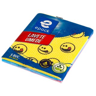 epack | Lavete umede, 5 bucati, 18x20cm e