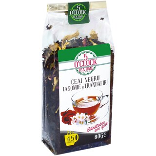 5 O'Clock | Ceai negru si verde cu iasomie si trandafiri 80g