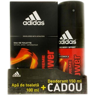 Adidas | Extreme Power | Apa de toaleta +deodorant spray gratis 100ml+150ml