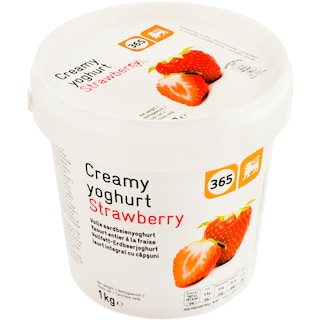 365 | Iaurt integral cu capsuni 5.6% grasime 1kg