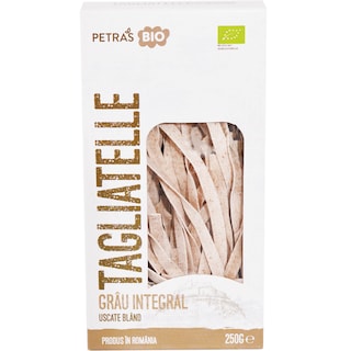 Petras Bio | Tagliatelle din grau integral, raw, bio 250g