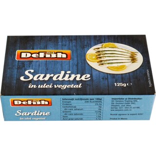 Defish | Sardine in ulei vegetal 125g