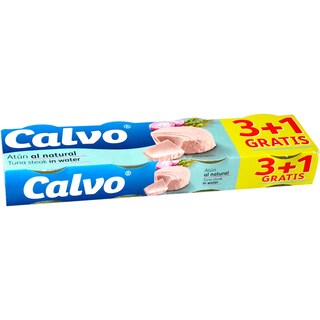 Calvo | Ton bucati in sos natur 4x80g