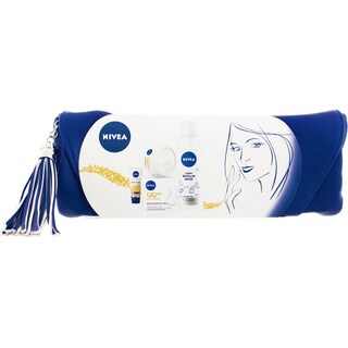 Nivea | Q10 | Pachet cadou cu crema de fata + lotiune de corp + crema de maini + cu geanta 50ml+200ml+30ml