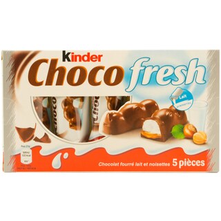 Kinder | Chocofresh | Desert cu umplutura de lapte si alune si glazura de ciocolata 5 bucati 105g