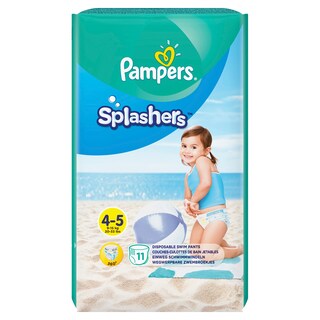 Pampers | Splashers | Scutece bebelusi pentru apa Marimea 4-5, 9-15 kg, 11 buc