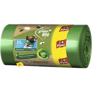 Fino | Saci pentru gunoi Green Life, 35L, 22 buc.