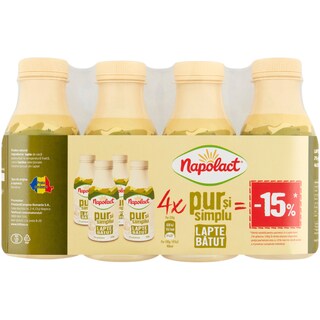 Napolact | Lapte batut 2% grasime 4x330g