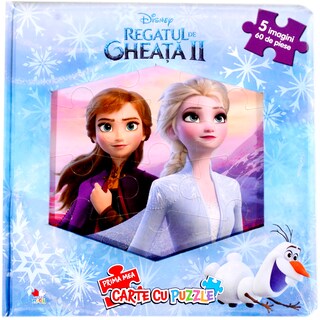 Frozen | Carte Regatul de Gheata II Prima mea carte cu puzzle