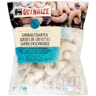 Delhaize | Cozi de creveti decorticati, 35-45 de bucati 450g