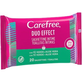 Carefree | Servetele intime cu ceai verde si aloe vera 20 bucati