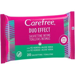 Carefree | Servetele intime cu ceai verde si aloe vera 20 bucati