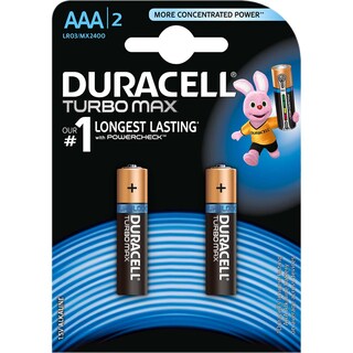 Duracell | Baterii AAA Turbo max 1.5V Alkaline 2 bucati