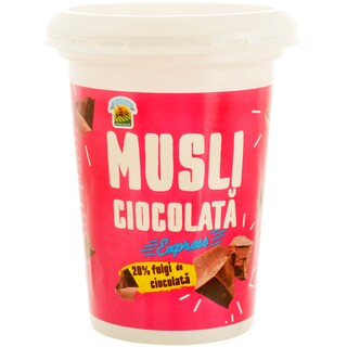 Pirifan | Musli cu ovza fin si 20% fulgi de ciocolata la pahar 85g