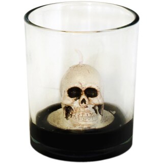 (bucata) | Lumanare craniu in pahar