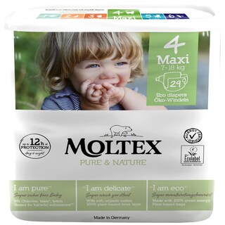 Moltex | Scutece eco pentru bebelusi Nr. 4, 29 bucati, 7-18 kg