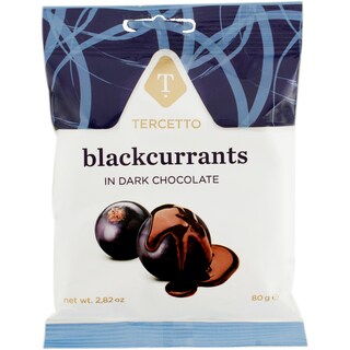 Tercetto | Coacaze negre in ciocolata neagra fara gluten 80g