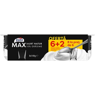 Zuzu | Max | Iaurt natur 10% grasime 6+2x140g