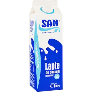Sanlacta | Lapte de consum semidegresat 1.5% grasime 1l