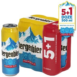 Bere blonda pasteurizata  5+1x0.5L