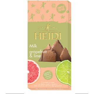 Heidi | Ciocolata cu lapte cu lamaie verde si grepfrut 80g