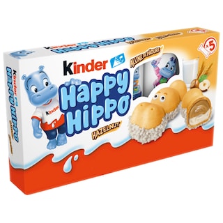 Kinder Happy Hippo | Napolitana cu umplutura de lapte si alune de padure 103.5g