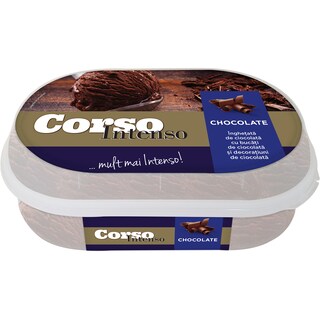 Corso | Intenso | Inghetata de ciocolata cu bucati de ciocolata si decoratiuni de ciocolata 360g