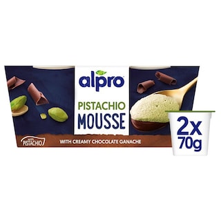 Alpro | Spuma cu fistic, cu strat de crema cu ciocolata 2x70g