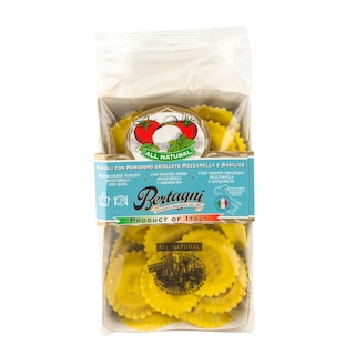 Bertagni | Paste fainoase ravioli cu rosii, busuioc si mozzarella 250g