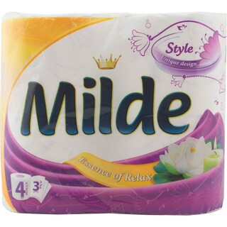Milde | Hartie igienica Purple 3 straturi 4 role