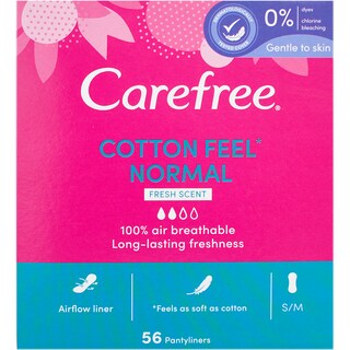 Carefree | Absorbante zilnice Cotton Feel Normal 56 bucati