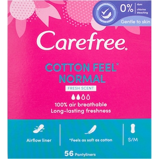 Carefree | Absorbante zilnice Cotton Feel Normal 56 bucati
