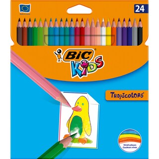 Bic | Creioane colorate Tropicolors 24 culori