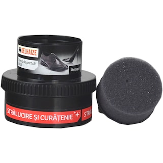 Delhaize | Crema de pantofi solida neagra 50ml
