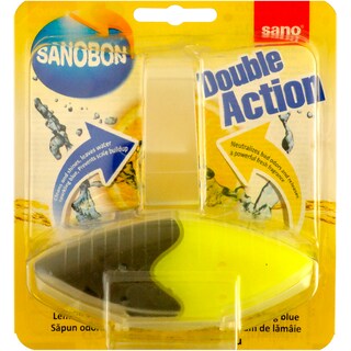 Sano | Bon | Sapun odorizant pentru vasul de toaleta Double action, cu parfum de lamaie 55g
