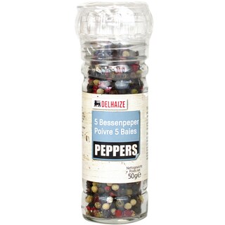 Delhaize | Mix 5 tipuri boabe de piper rasnita 50g