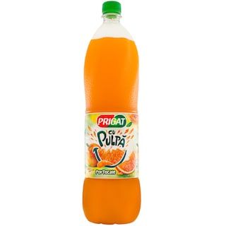 Prigat | CuPulpa | Bautura racoritoare necarbogazoasa cu suc de portocale 1.5l
