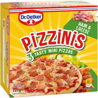 Dr. Oetker | Pizzinis | Pizza cu sunca si branza 310g