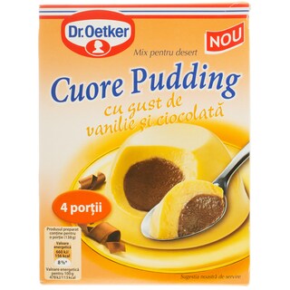 Dr. Oetker | Budinca Cuore cu gust de vanilie si ciocolata 89g