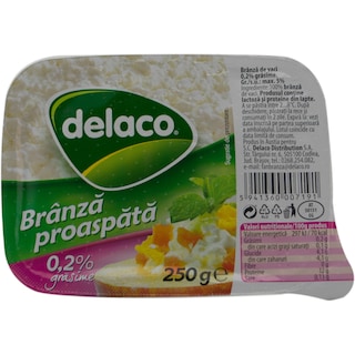 Delaco | Branza proaspata 0.2% grasime 250g