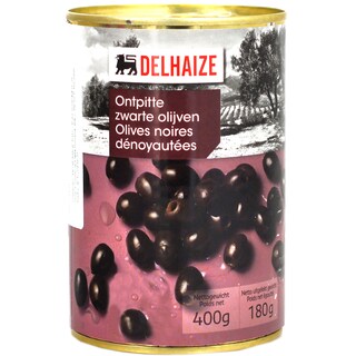 Delhaize | Masline negre fara samburi 400g